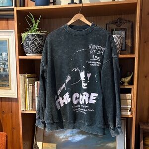 The Cure Vintage Style Washed Out Pullover Size L